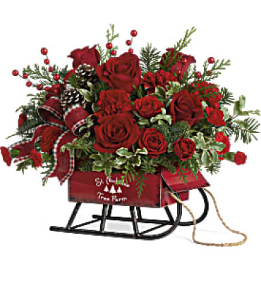 Rosy Sleigh Bouquet