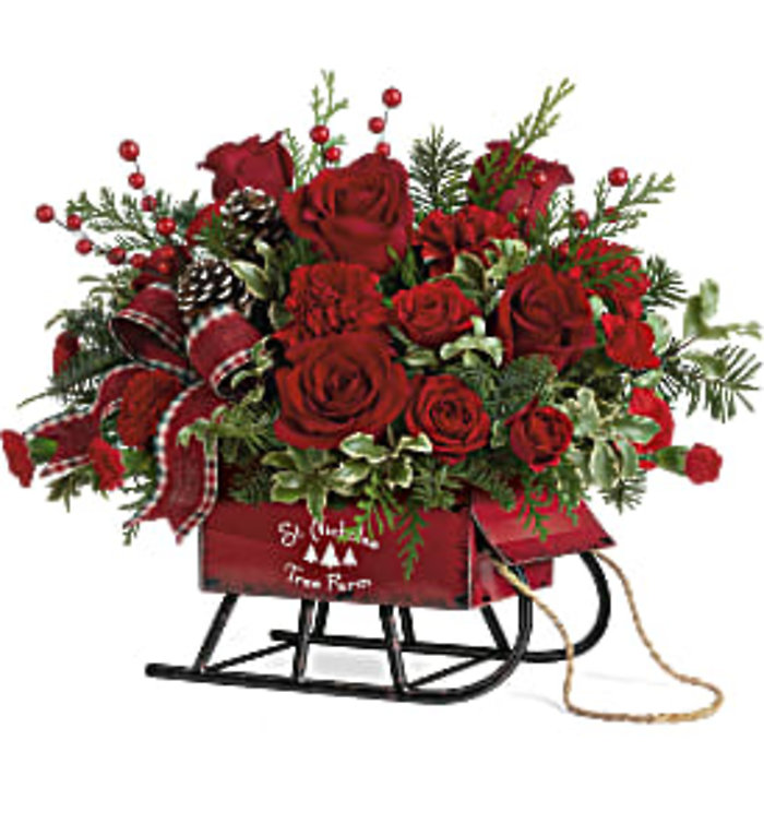 Rosy Sleigh Bouquet