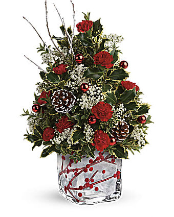 Festive Berries and Holly Tree
