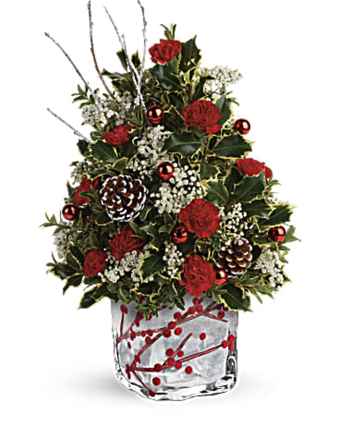 Festive Berries and Holly Tree