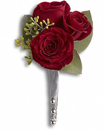 King\'s Red Rose Boutonniere