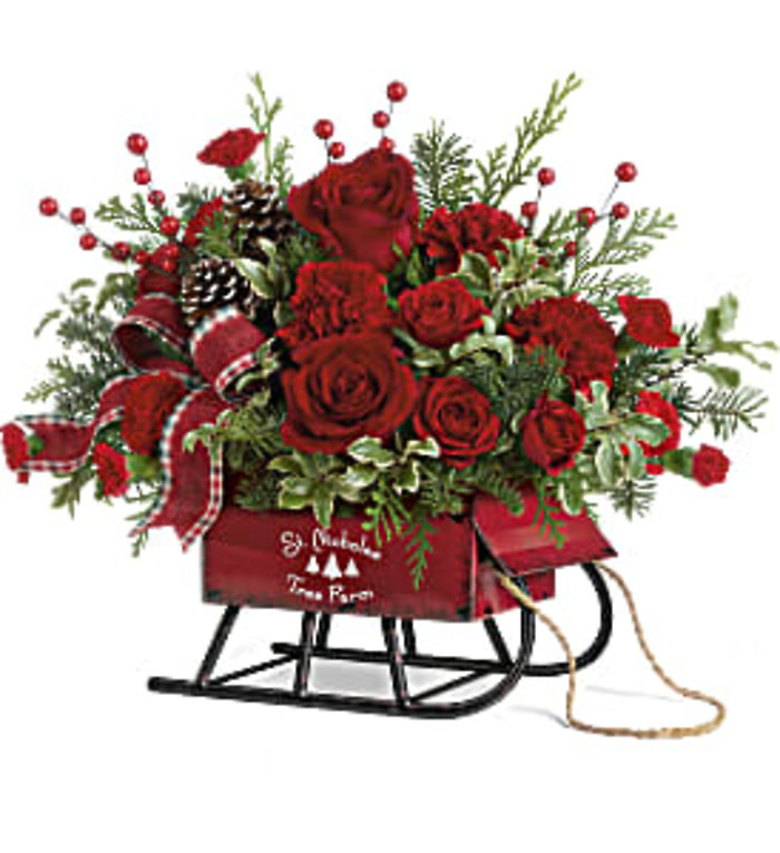 Rosy Sleigh Bouquet