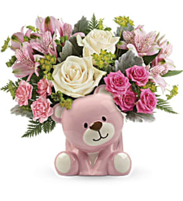 Precious Pink Bear Bouquet