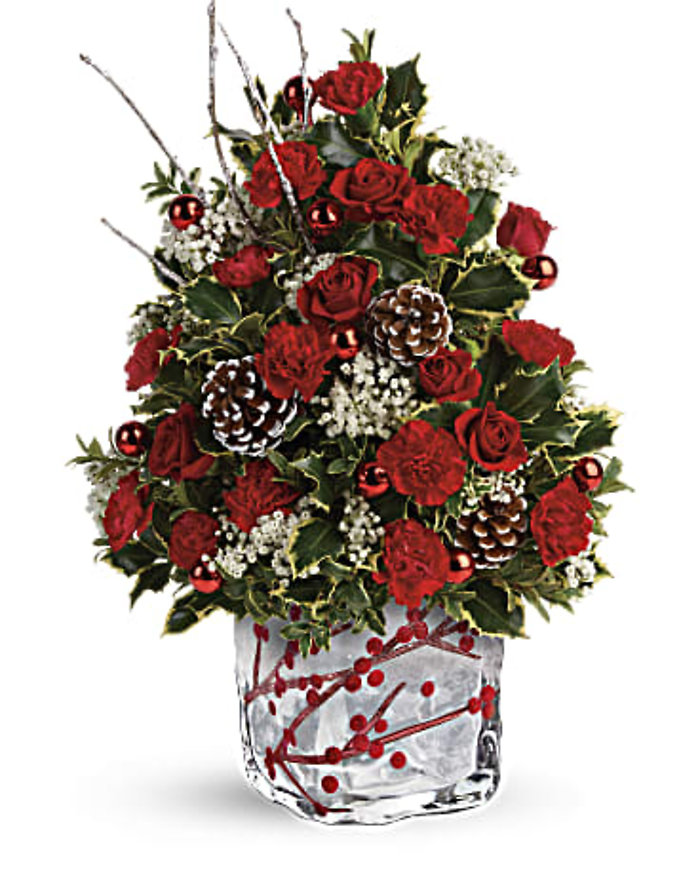 Festive Berries and Holly Tree