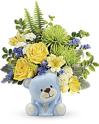 Joyful Blue Bear Bouquet