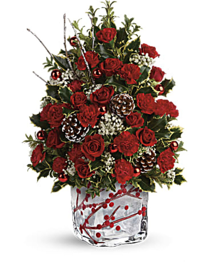Festive Berries and Holly Tree