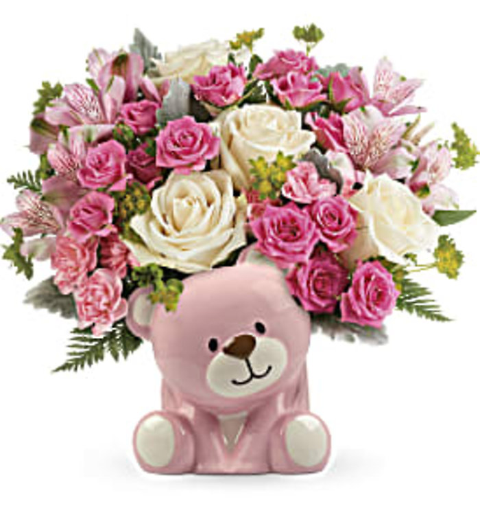 Precious Pink Bear Bouquet