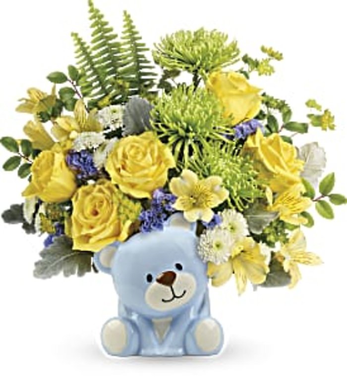 Joyful Blue Bear Bouquet