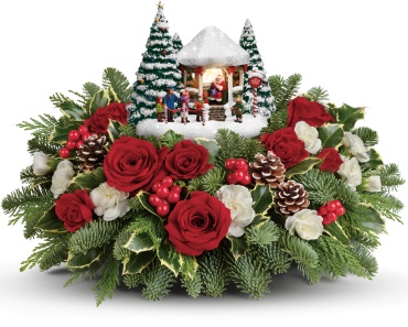 Thomas Kinkade's Jolly Santa Bouquet