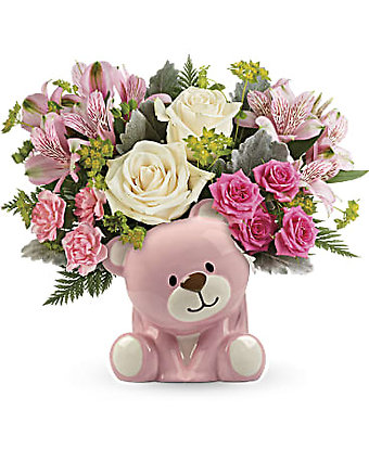 Precious Pink Bear Bouquet