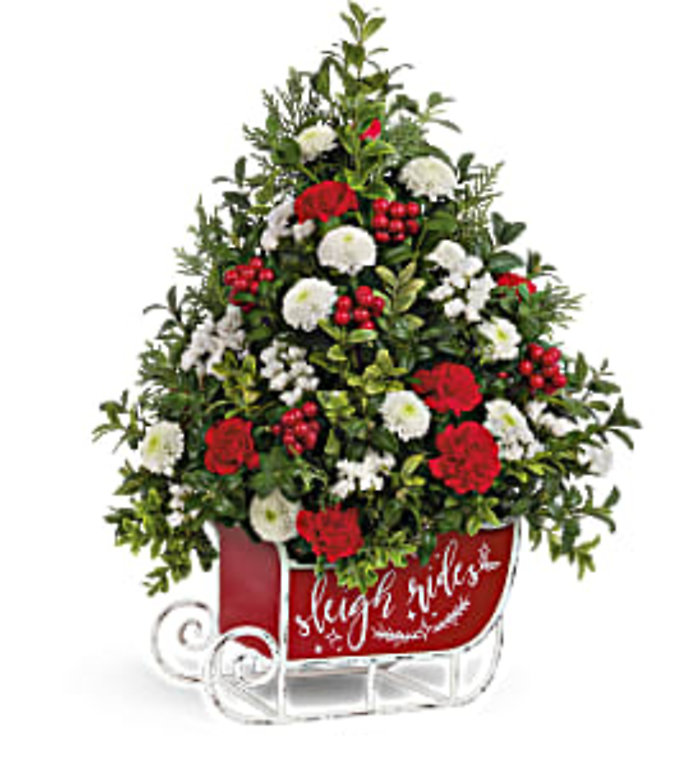 Festive Sleigh Tree Bouquet