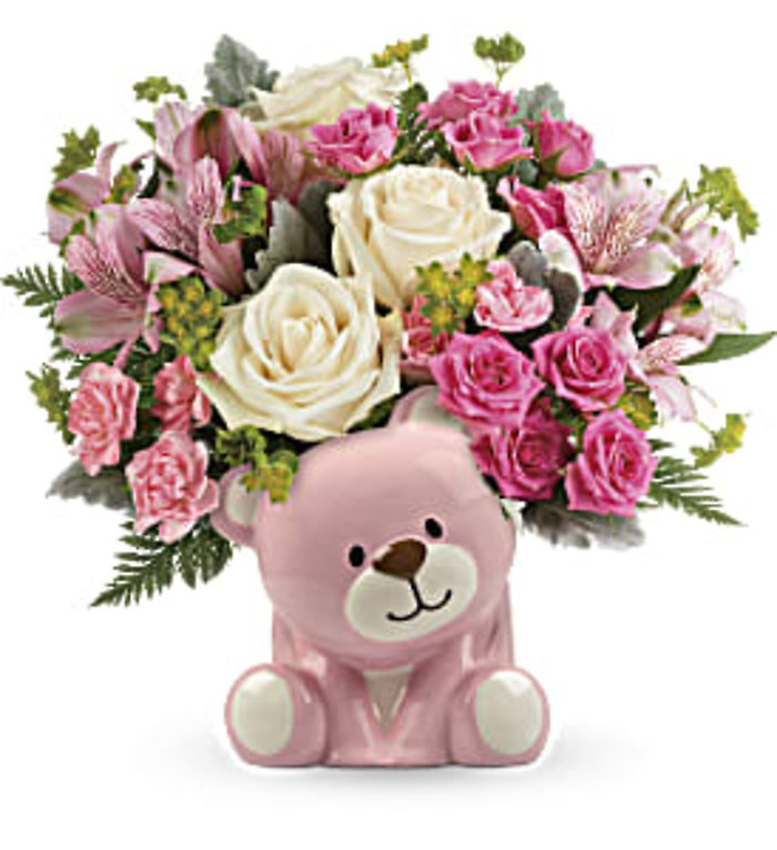 Precious Pink Bear Bouquet