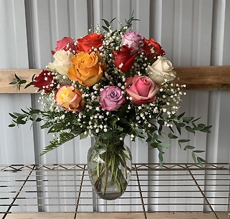 Multi Colored Rose Bouquet