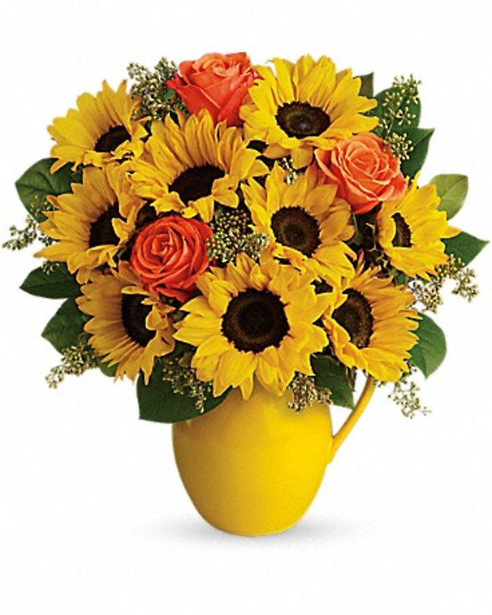 Sunny Day Pitcher of Sunflowers