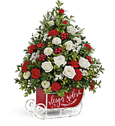 Festive Sleigh Tree Bouquet