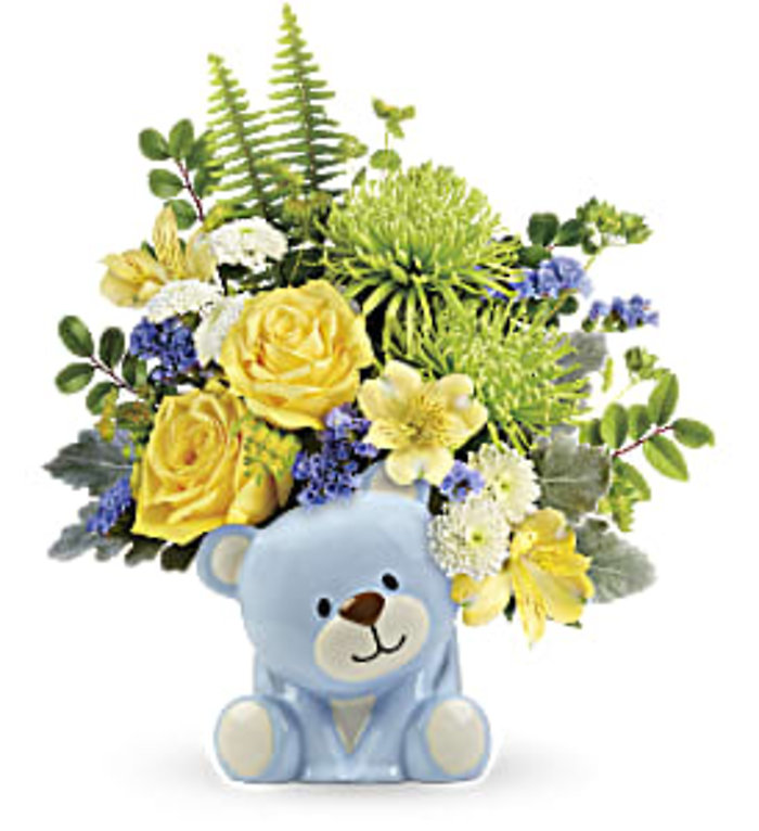 Joyful Blue Bear Bouquet