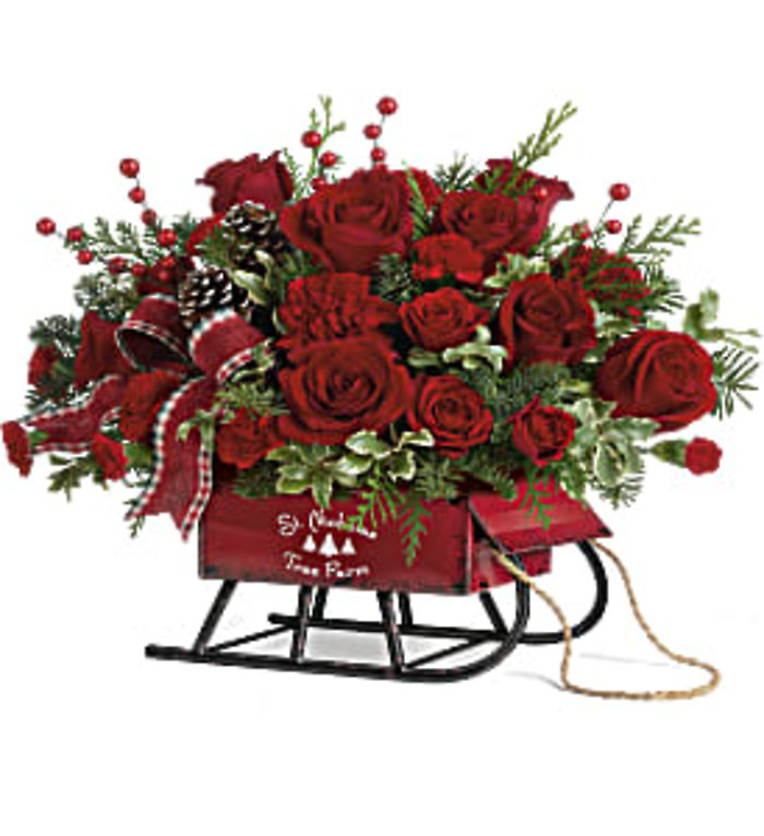 Rosy Sleigh Bouquet