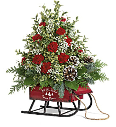 Snowy Sleigh Tree